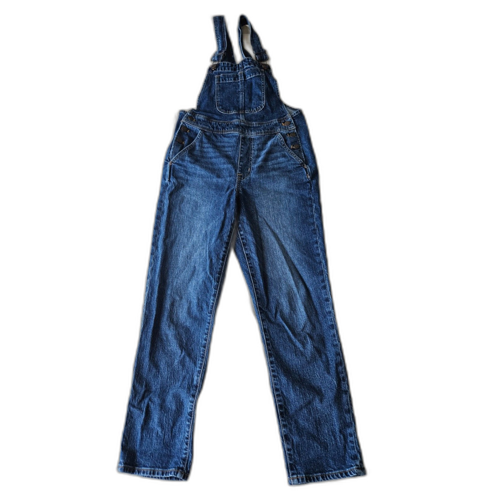 J.Crew Re-Imagined Classic Denim Overalls Women's XS Dark Wash